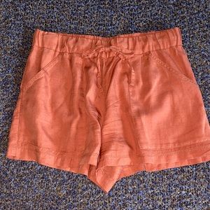 Ann Taylor LOFT linen shorts in beautiful cinnamon color.